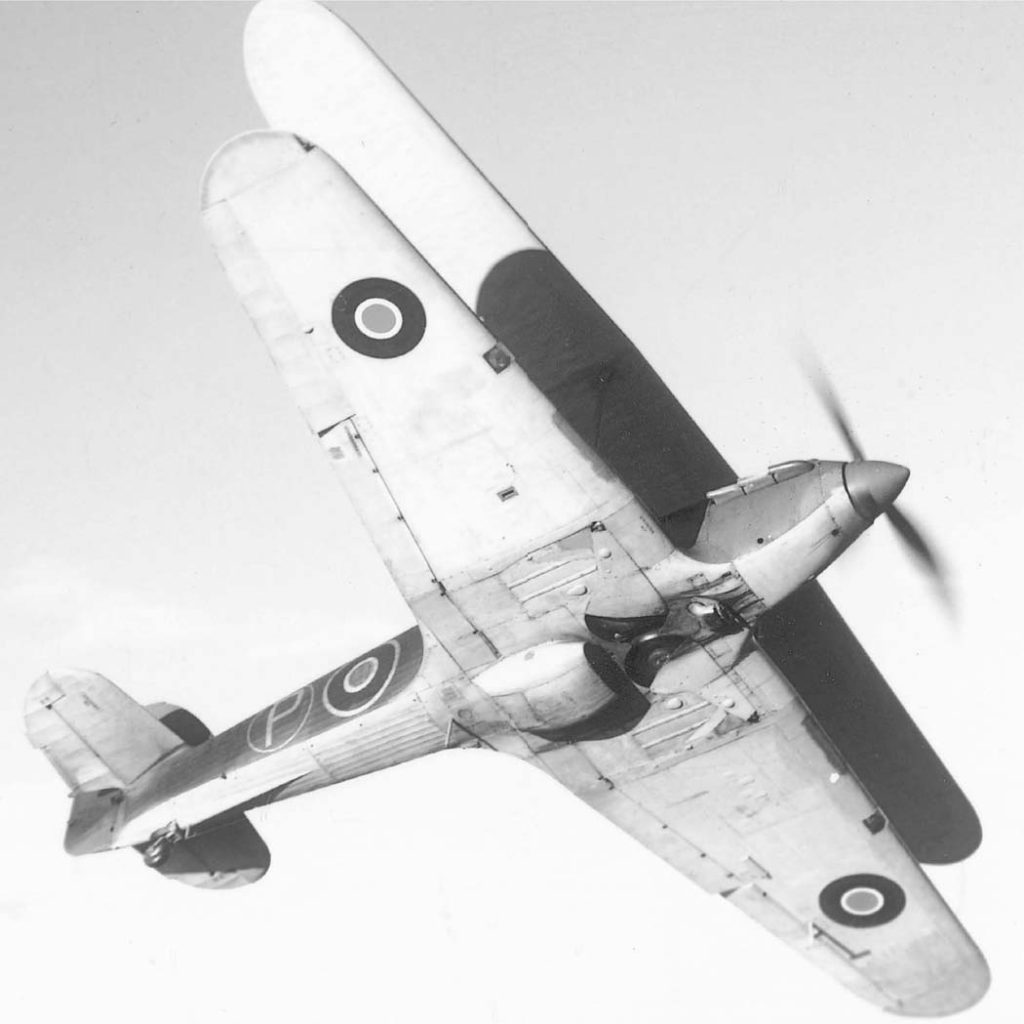 View of the Hillson FH.40 From Underneath While in Flight