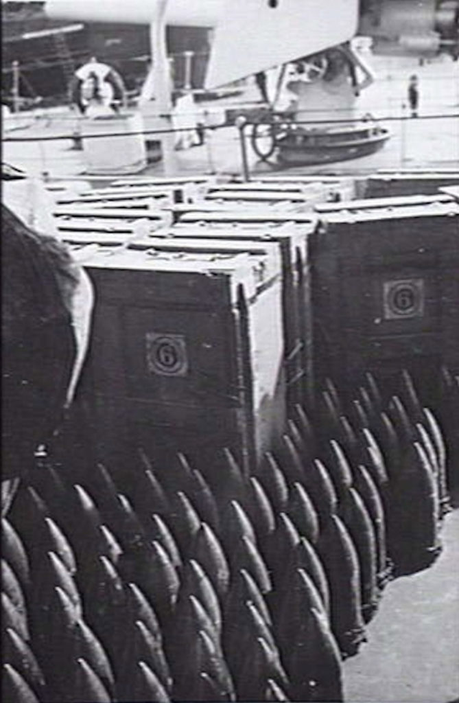 Ammunition on Board HMAS Vampire 1940