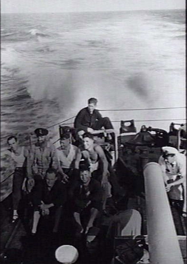 The Depth Charge Party Sitting on the Deck of HMAS Vampire 1940