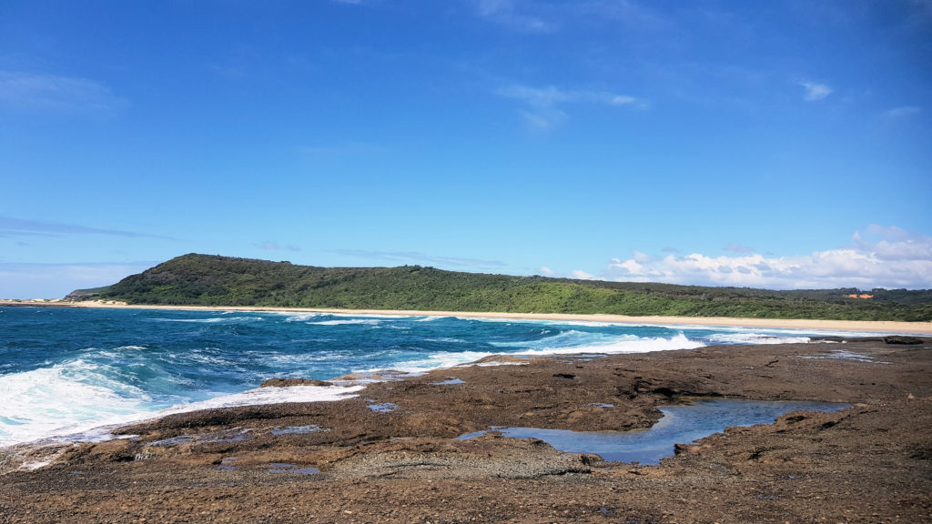 The Rock Platform Looking Towards Moonee Beach