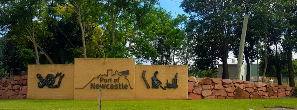 Port of Newcastle Sign Near the Entrance