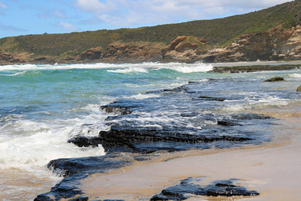 An Exposed Coal Seam on Ghosties Beach