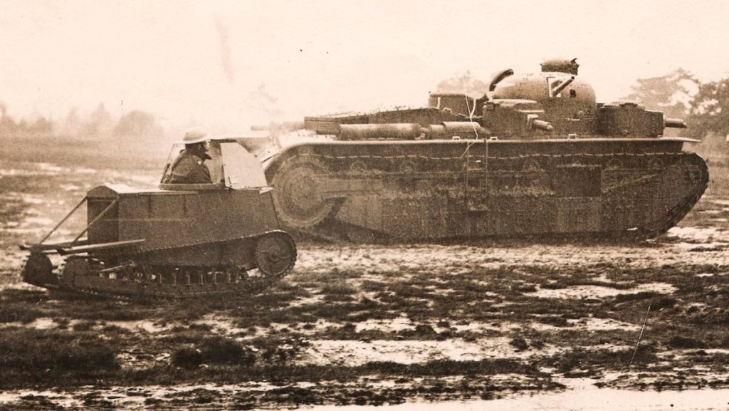 The A1E1 Independent driving alongside a Morris Martel Tankette at the Dominion Premier Trials