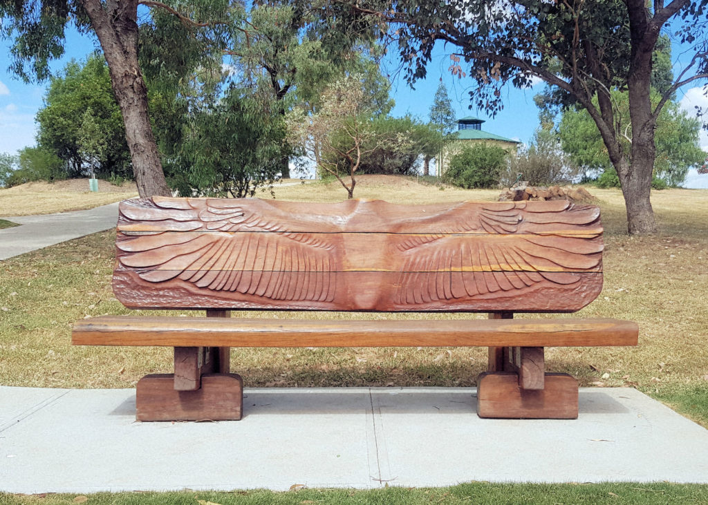 Seat With Carved Eagle Wings