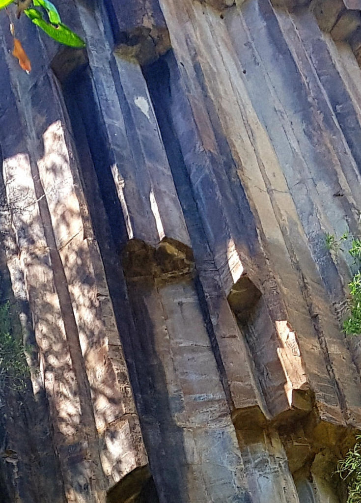 Looking Up From the Creek Bed at the Cliff Face