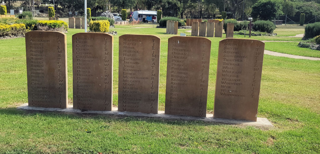 Passenger Names Listed on Headstones