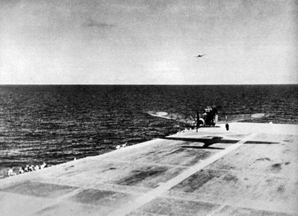 B5N2 Kate taking off from the flight deck of the aircraft carrier Zuikaku for the attack on Pearl Harbor