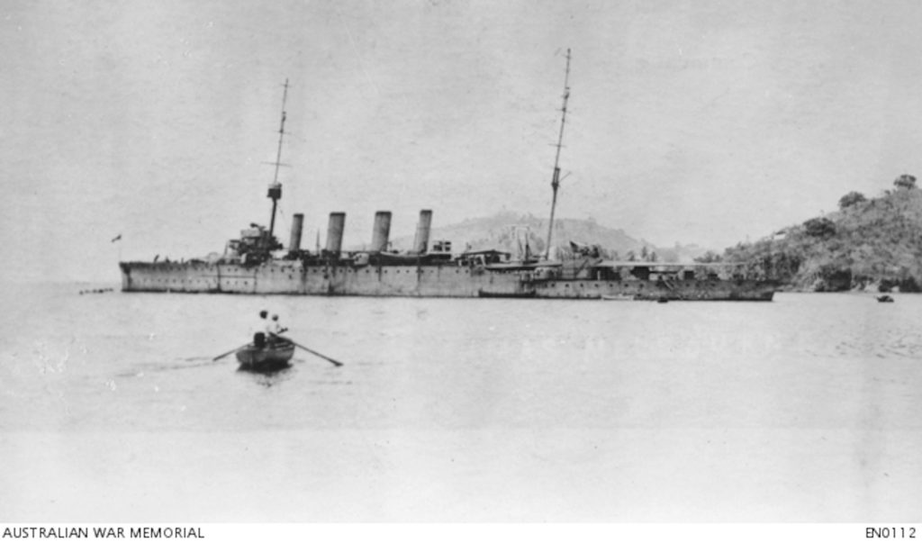 HMAS Melbourne (I) in the Windward Islands