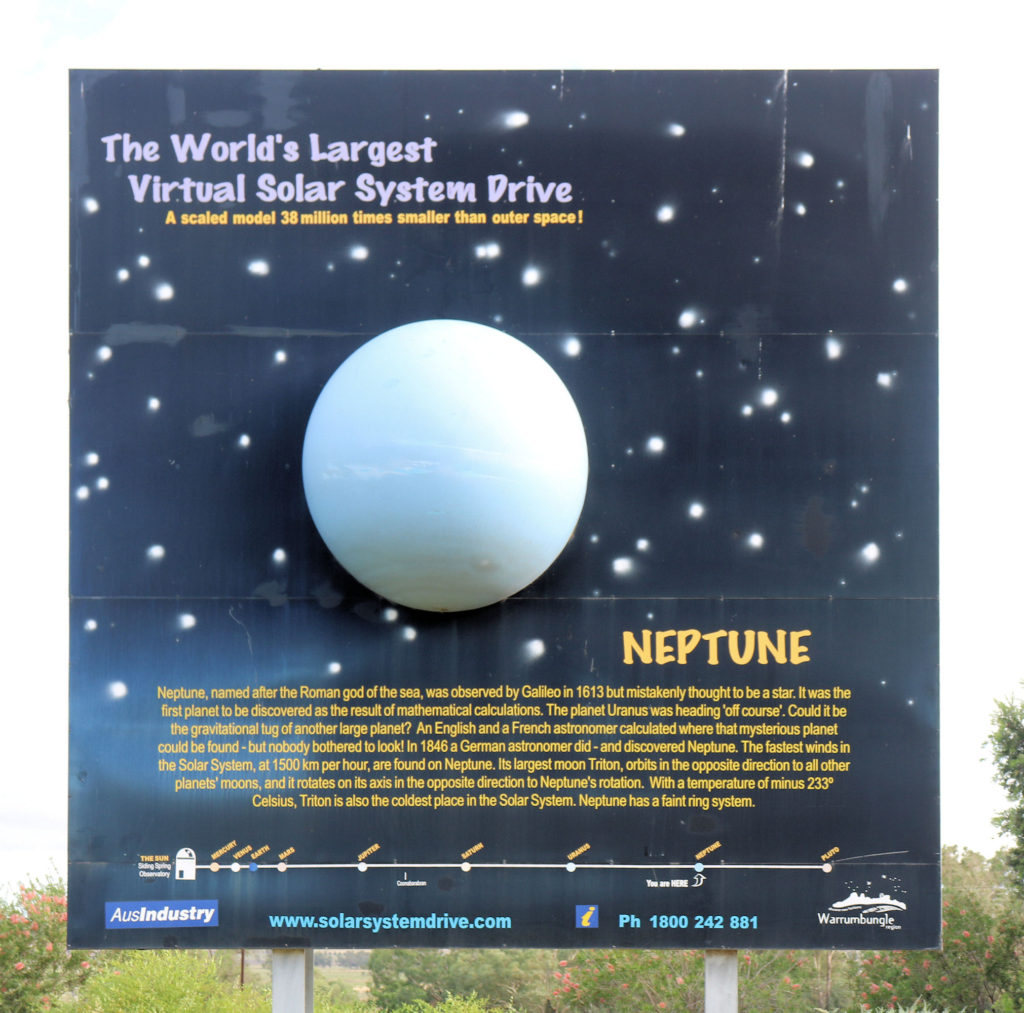 The Planet Neptune Sign at Dunedoo