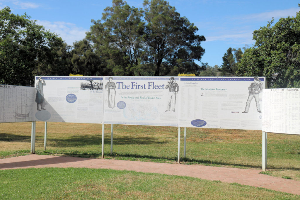 Information Board on the First Fleet