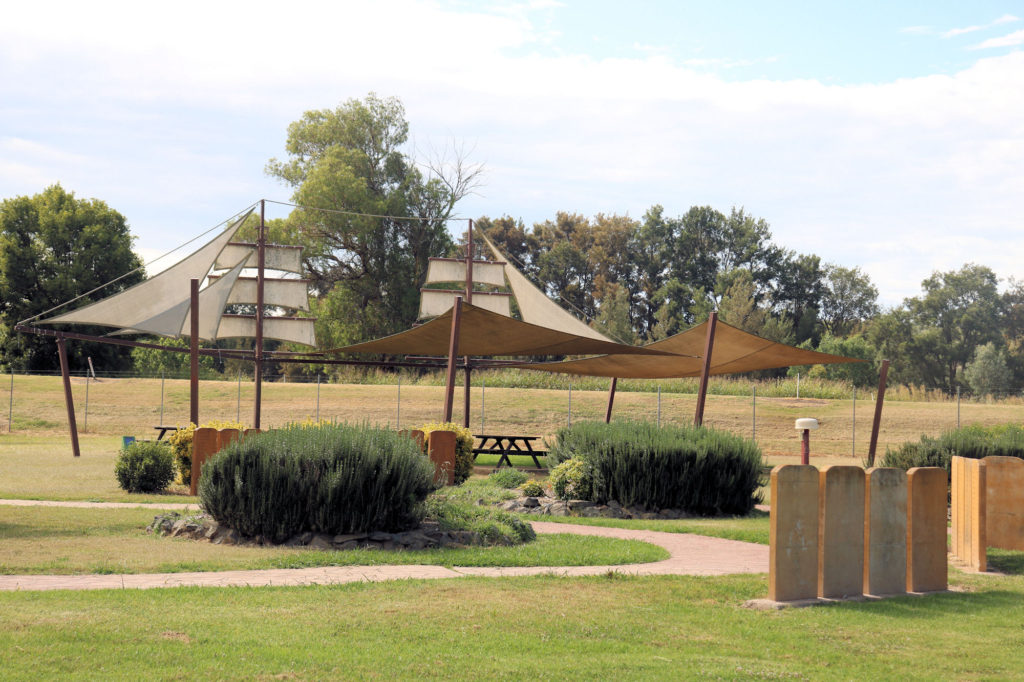 Picnic Shade Area, Designed to Resemble a Sailing Ship