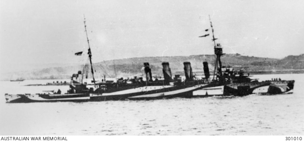 HMAS Melbourne (I) 1918 at Rosyth Scotland