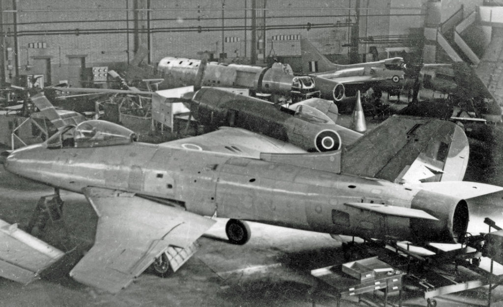 Supermarine 545 XA181 in use at Cranfield Airport as a training airframe in 1960