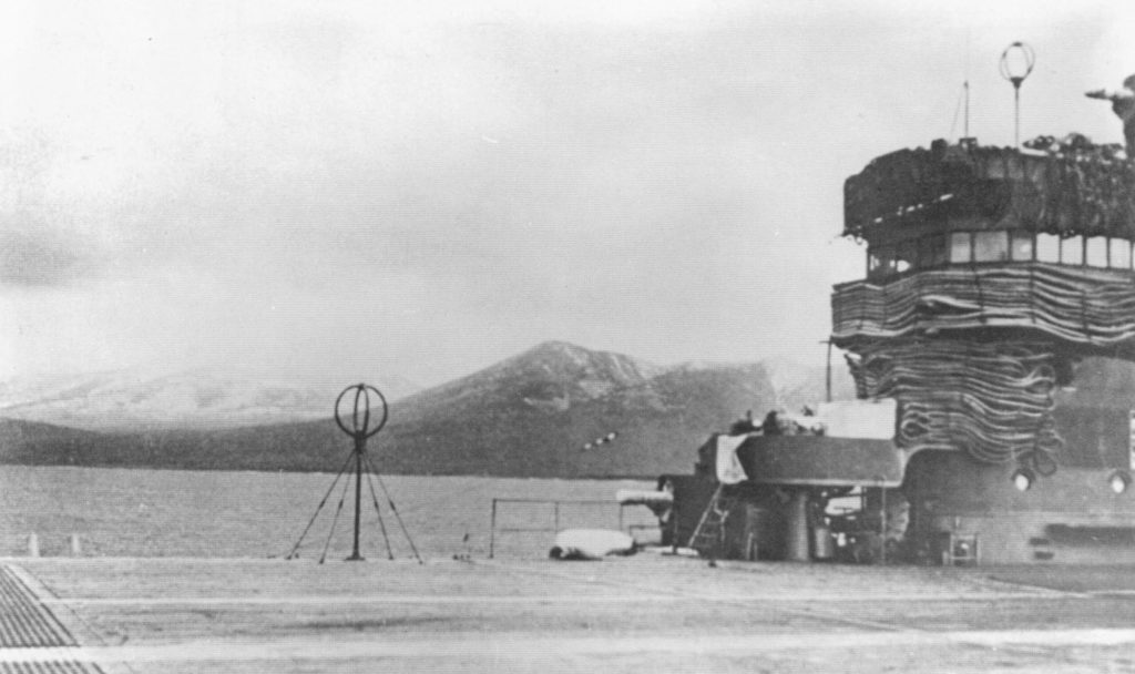 Zuikaku at Hitokappu Bay prior to sortieing to attack Pearl Harbor, Hawaii.