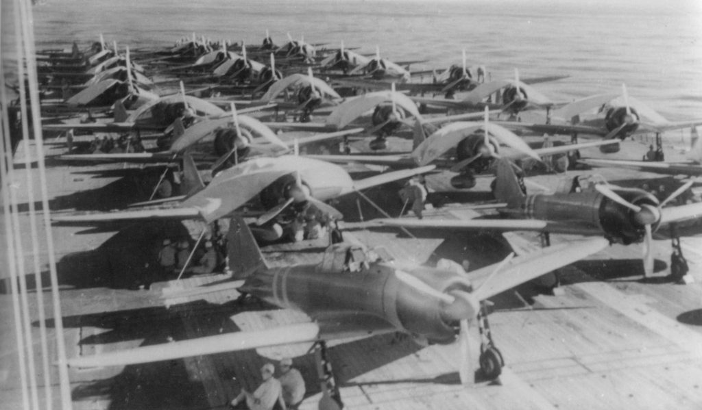 Zuikaku, east of the Solomon Islands, on May 5, 1942