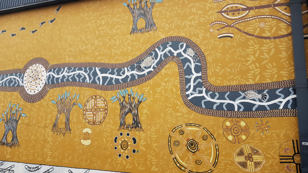 Aboriginal Street Art in the city centre