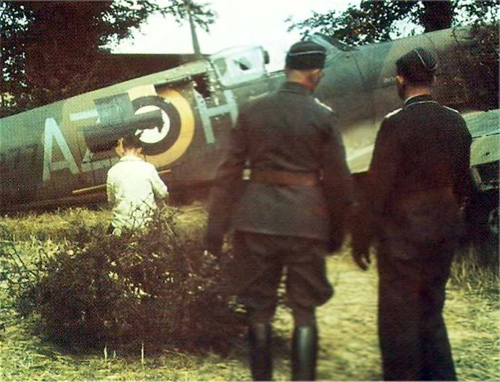 Supermarine Spitfire MkIa RAF 234Sqn AZ-H N3277 With German Insignia Being Painted