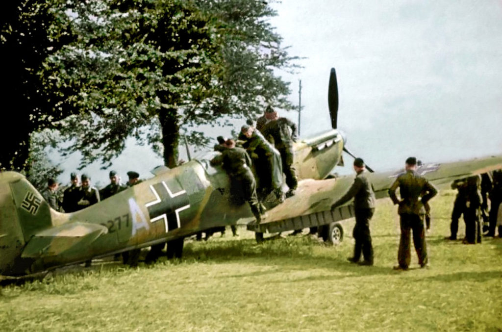 Supermarine Spitfire MkIa RAF 234Sqn AZ-H N3277 With German Insignia Added