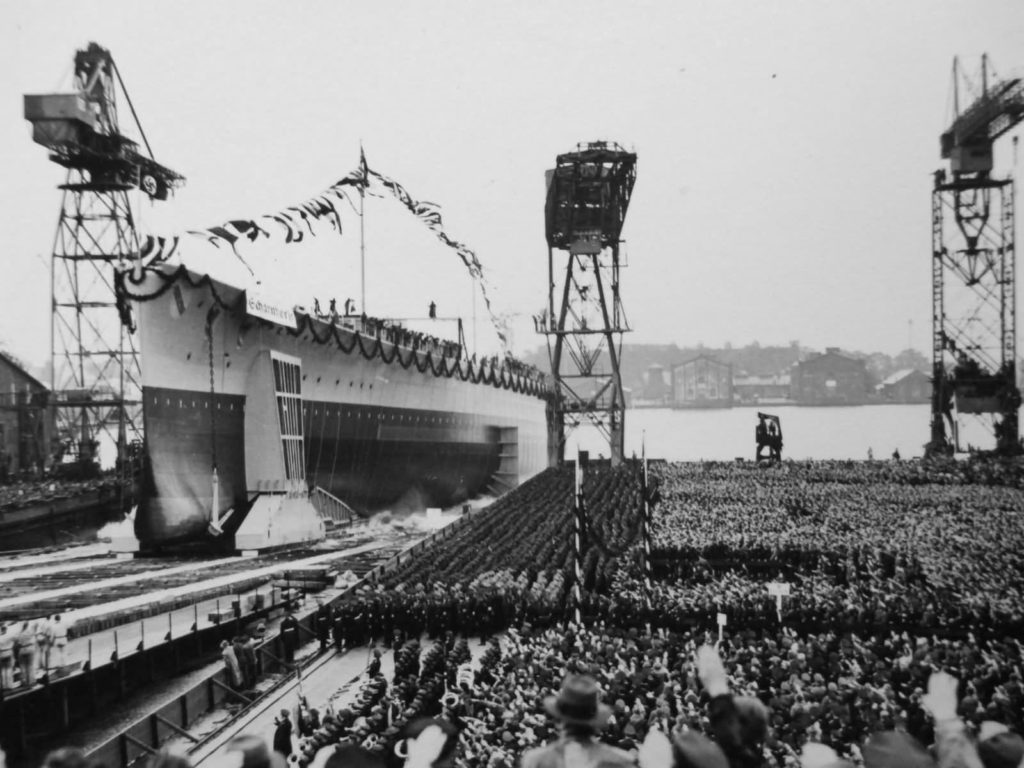 Scharnhorst Being Launched October 1936