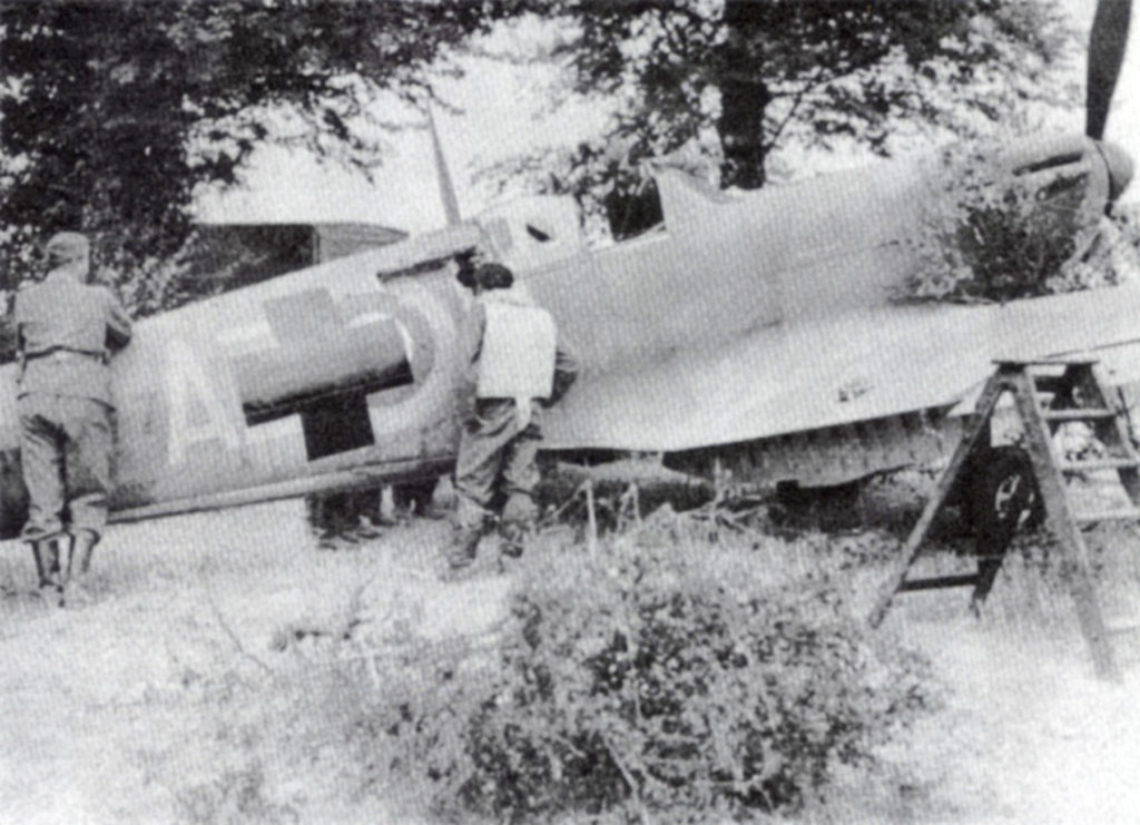 Supermarine Spitfire MkIa RAF 234Sqn AZ-H N3277 With German Insignia Being Painted