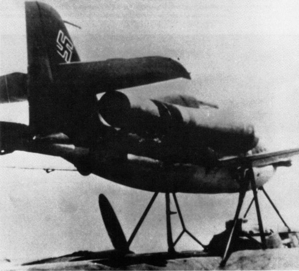 Messerschmitt Me 328 mounted on a Dornier Do217E