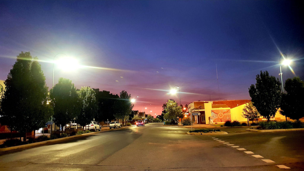 Nyngan Main Street at Night