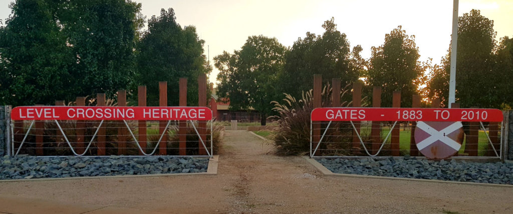 Old Level Crossing Gates at the Heritage Garden