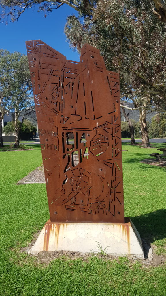 Sculpture at a Kandos Railway Station