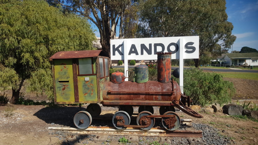 Train Sculpture at a Kandos Railway Station