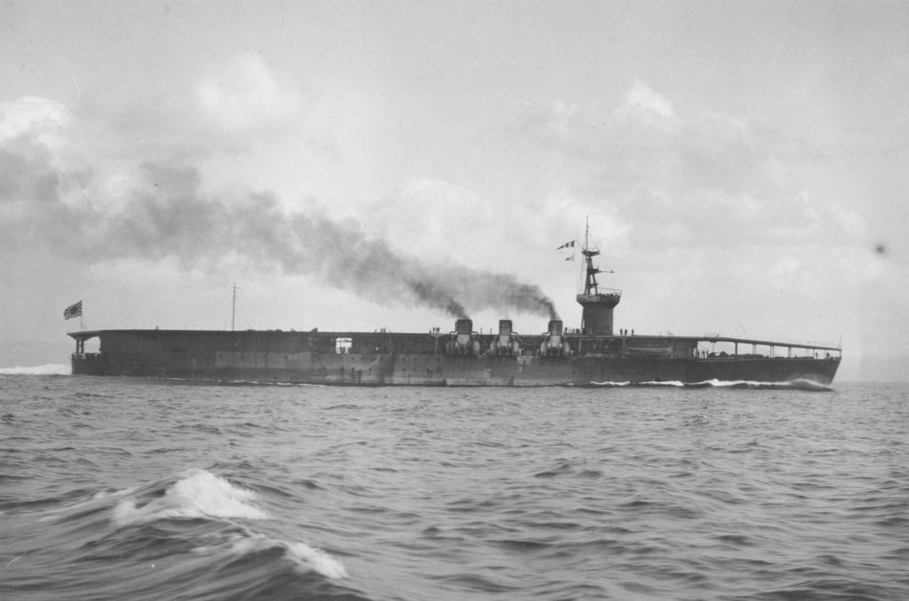 Hōshō running full power trials, Tateyama Bay, Japan, 30 Nov 1922