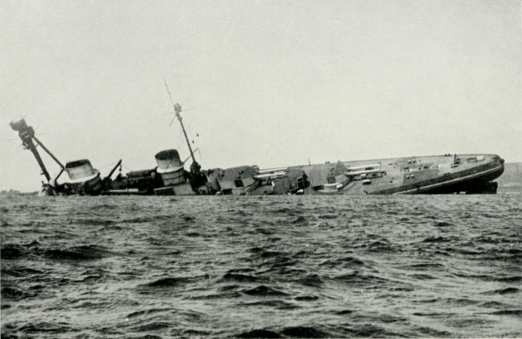 Derfflinger Sinking at Scapa Flow After Being Scuttled