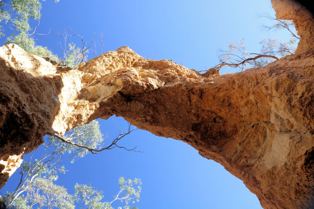 Under the Arch on the Golden Gully Walking Track