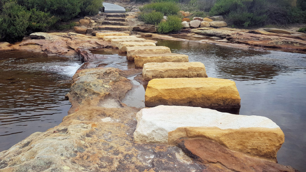 Stepping Stones Over a Creek