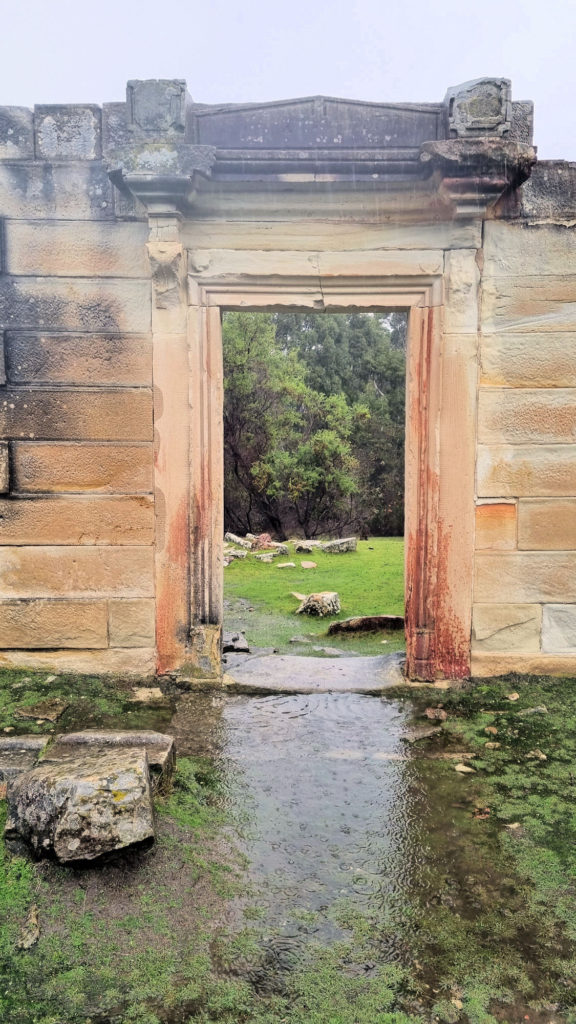 Sandstone Wall and Door Coal Mines Historical Site