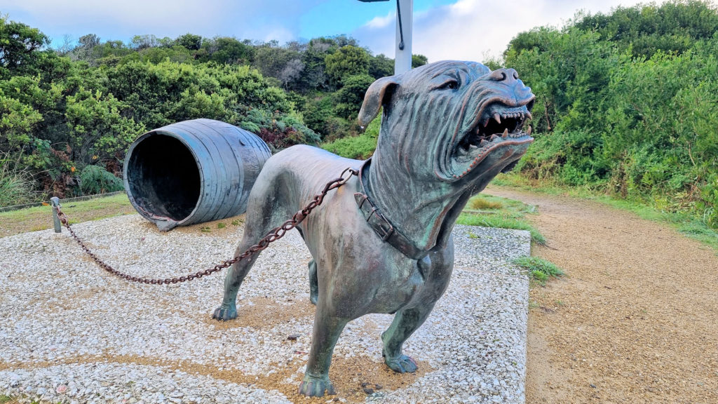 Bronze Sculpture at the Dog Line