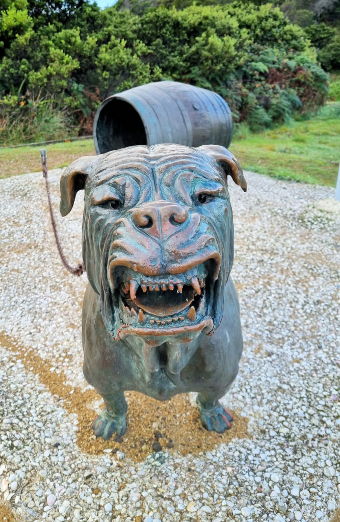 Bronze Sculpture at the Dog Line