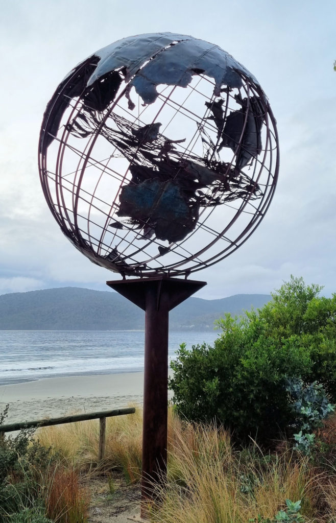 Globe Sculpture Adventure Bay