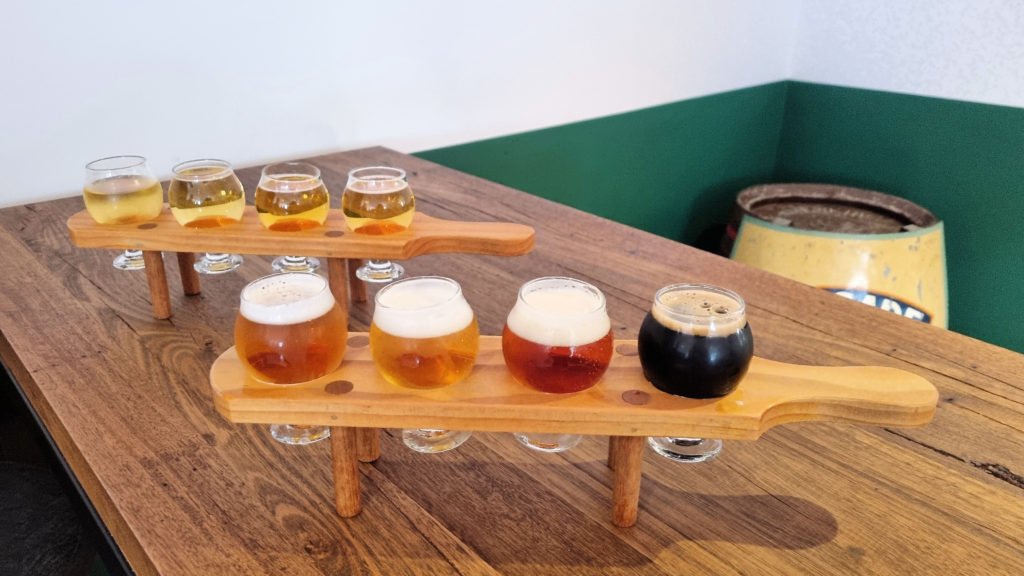 Beer and Cider Tasting Platter Cascade Brewery Tour