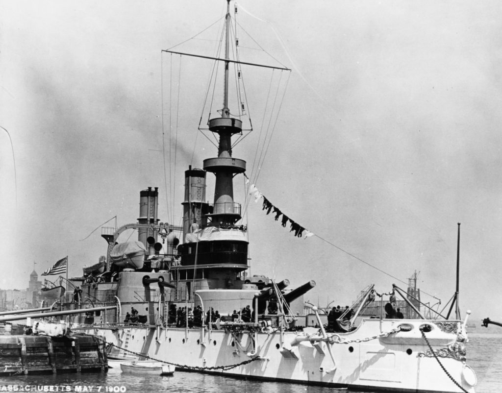 USS Massachusetts (BB-2) 7 May 1900