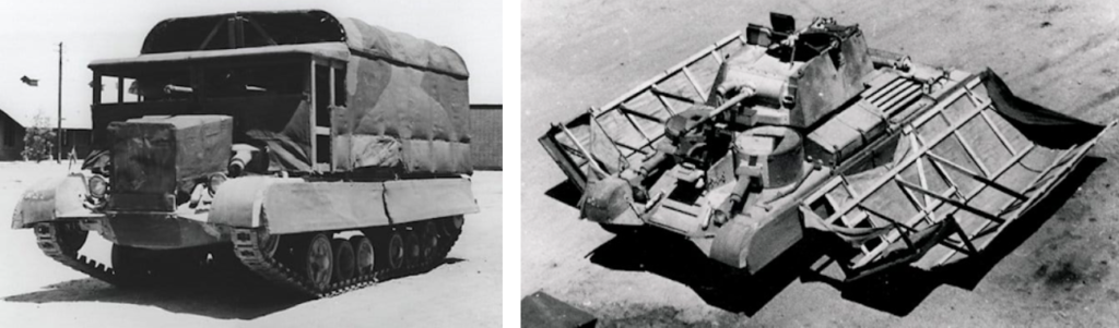 An A9 Cruiser Mk. I in its Operation Bertrum disguise as a lorry