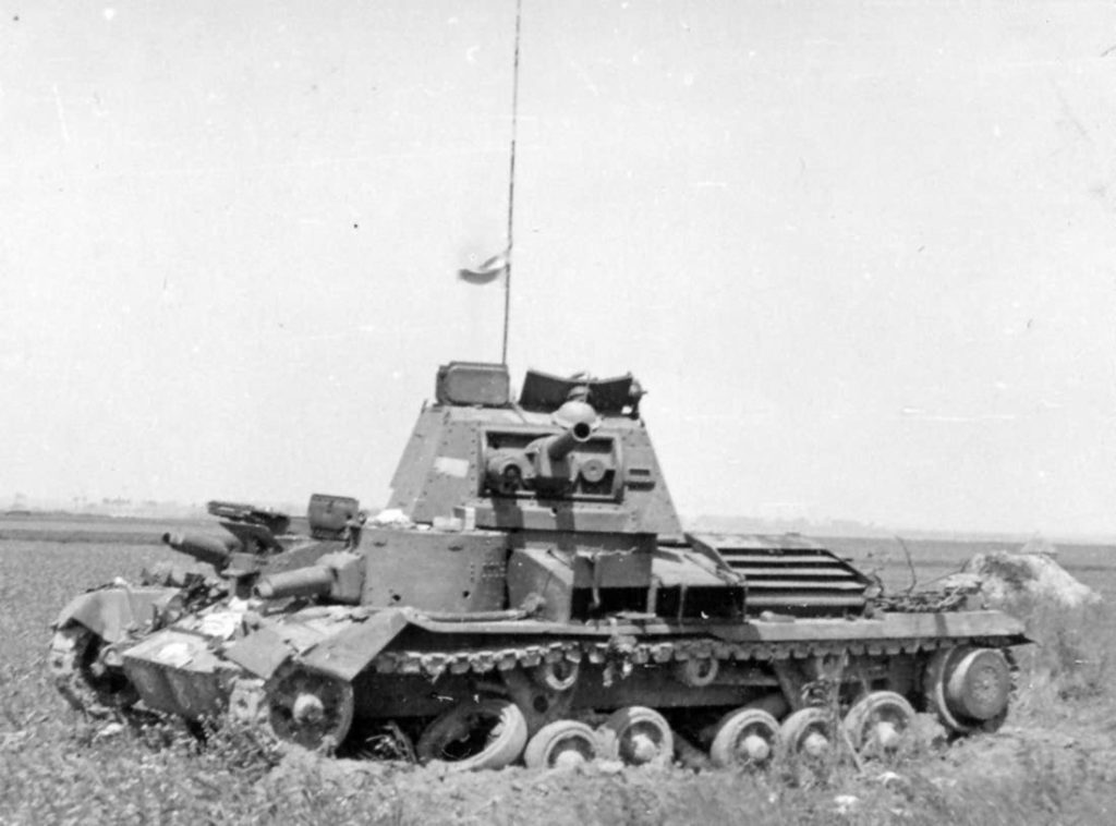 Damaged A9 Cruiser Mk.I CS, France 1940