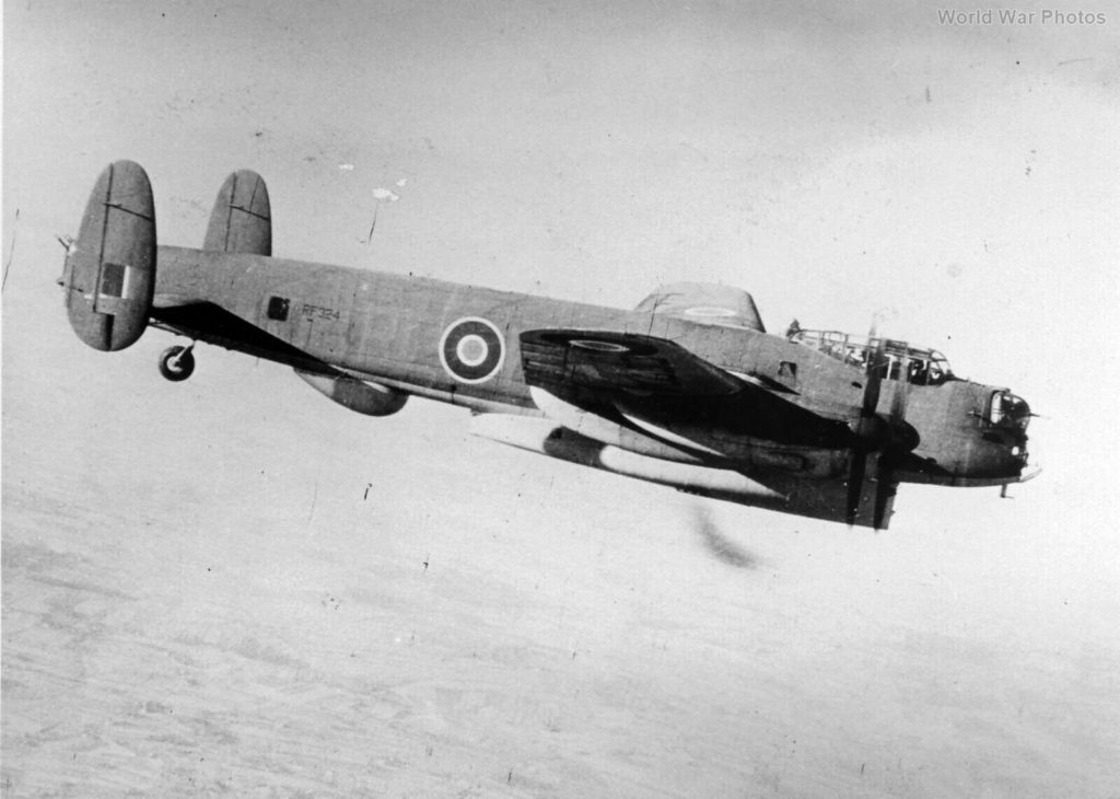 Avro Lancaster ASR Mk III RF324 of No. 279 Squadron RAF with airborne lifeboat