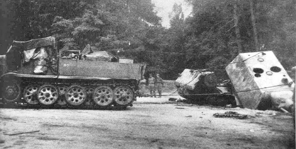 Turret Nr.1 Being pulled off Maus Nr.2 Under Soviet Direction