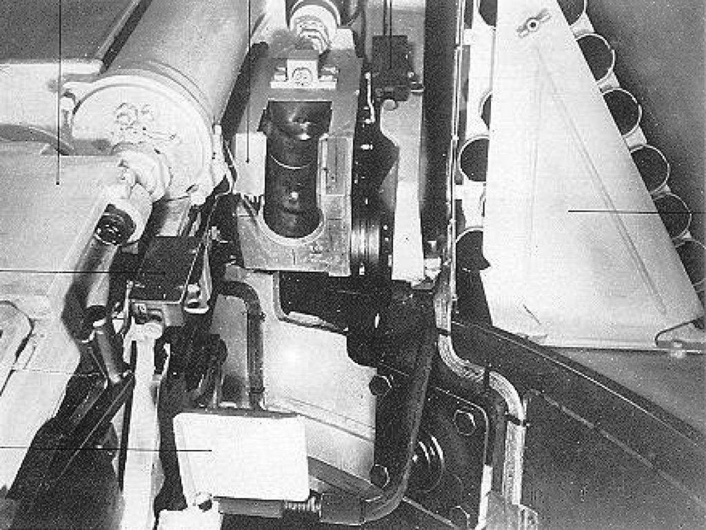 Turret Interior Showing Loader's Position and the 75mm gun breech