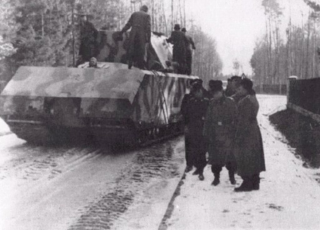 Camouflaged Panzer VIII Maus V1 With Mock-Up Turret