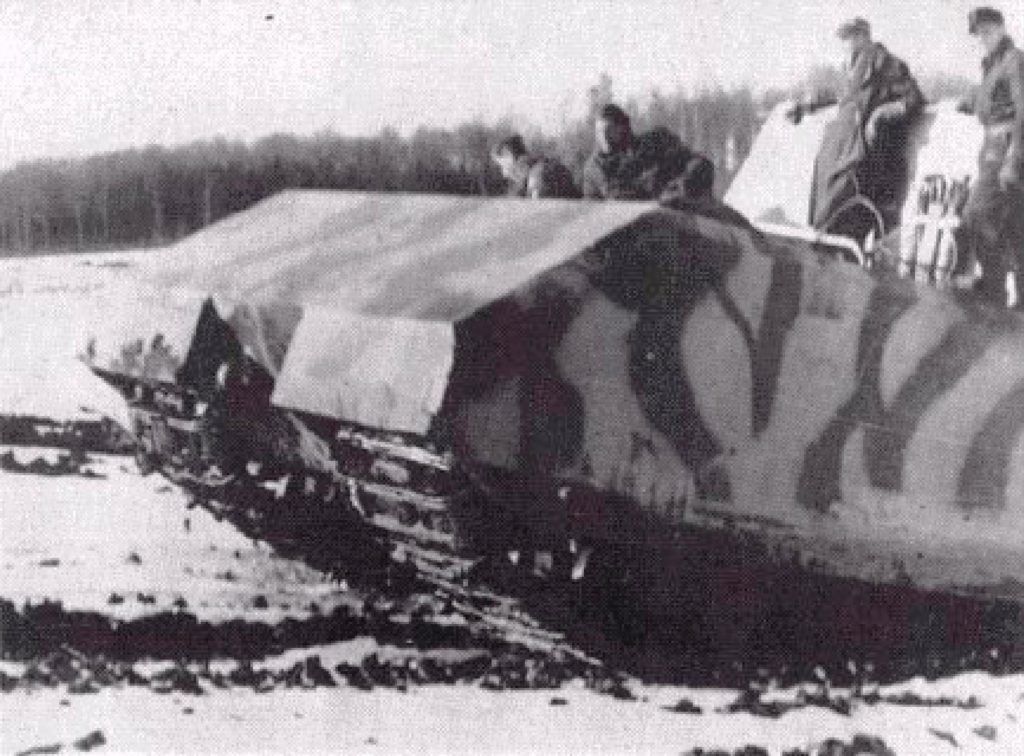 Camouflaged Panzer VIII Maus V1 With Mock-Up Turret