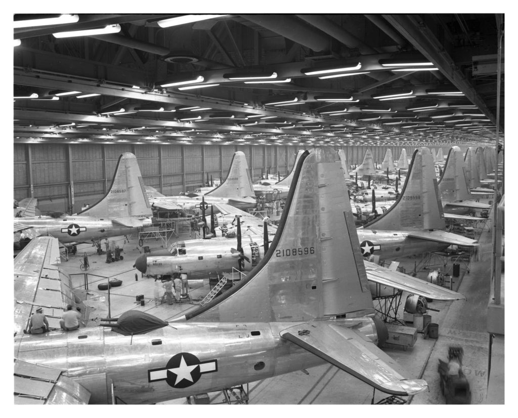 Consolidated B-32 Dominators on the assembly line