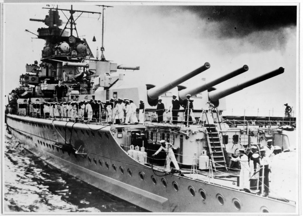 Admiral Graf Spee in European waters in mid-1939, prior to her departure for the south Atlantic