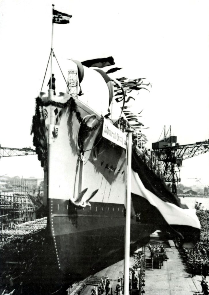 Admiral Graf Spee Being Launched June 30, 1934