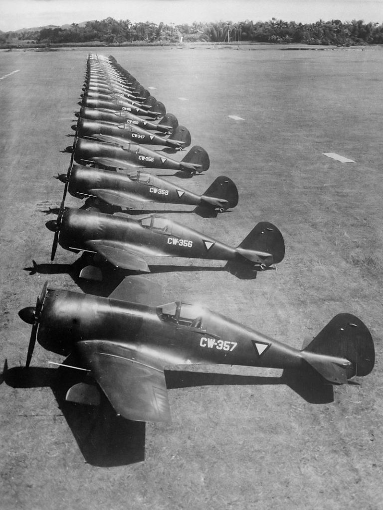 ML-KNIL Curtiss CW-21B lineup in 1941